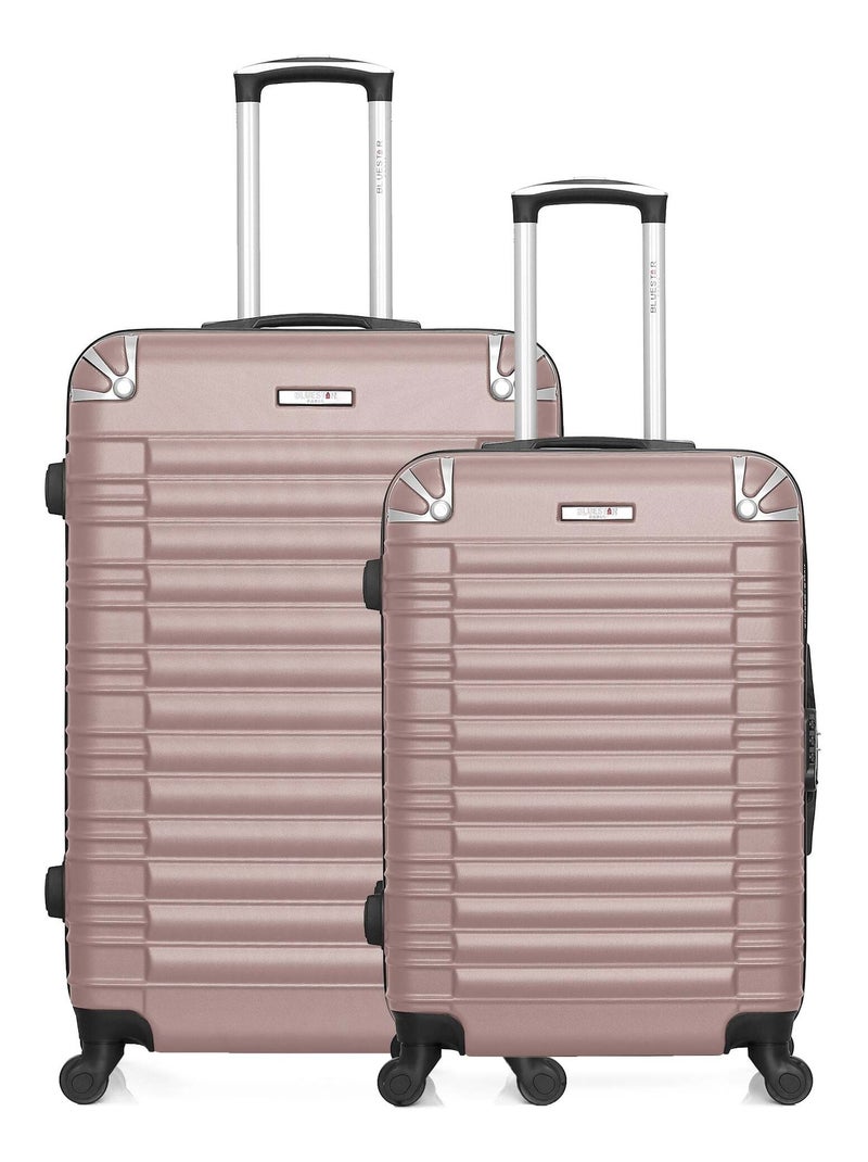 BLUESTAR - Lot de 2 Valise grand format et valise weekend LIMA - Rose clair - Kiabi