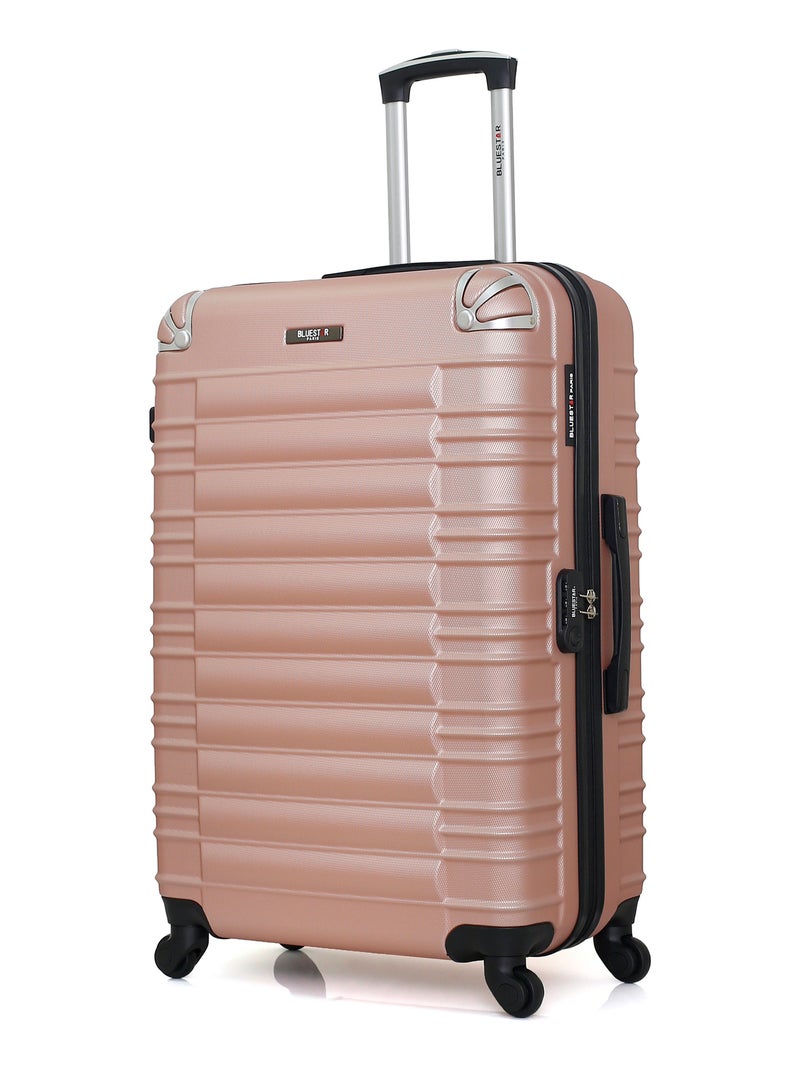 BLUESTAR - Lot de 2 Valise grand format et valise weekend LIMA - Rose Métal - Kiabi