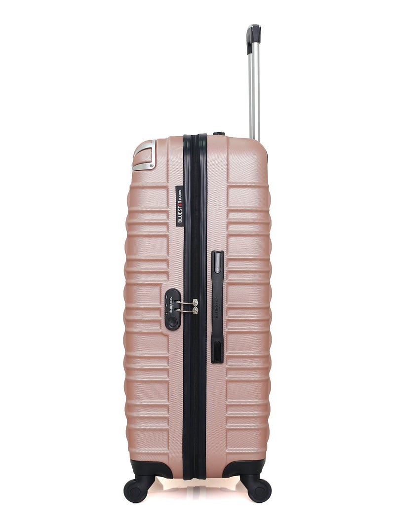 BLUESTAR - Lot de 2 Valise grand format et valise weekend LIMA - Rose Métal - Kiabi