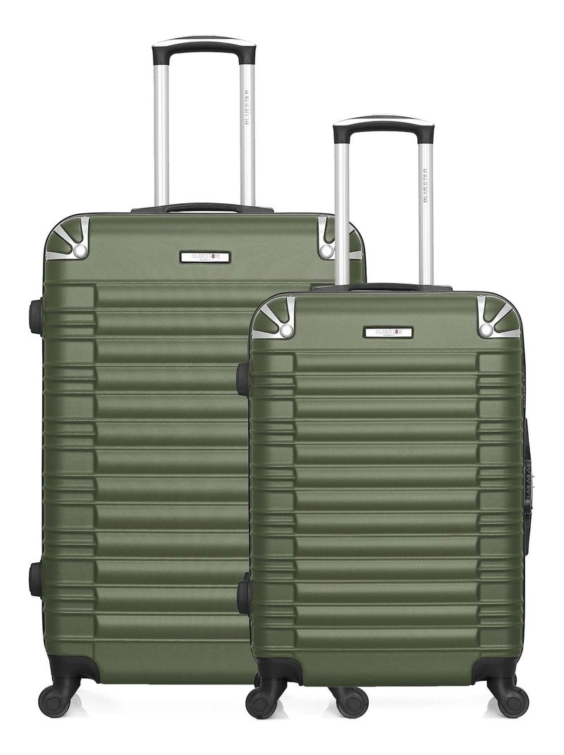 BLUESTAR - Lot de 2 Valise grand format et valise weekend LIMA - Vert kaki - Kiabi