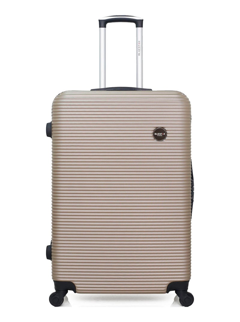 BLUESTAR - Lot de 2 Valise grand format et valise weekend LONDON - Beige - Kiabi