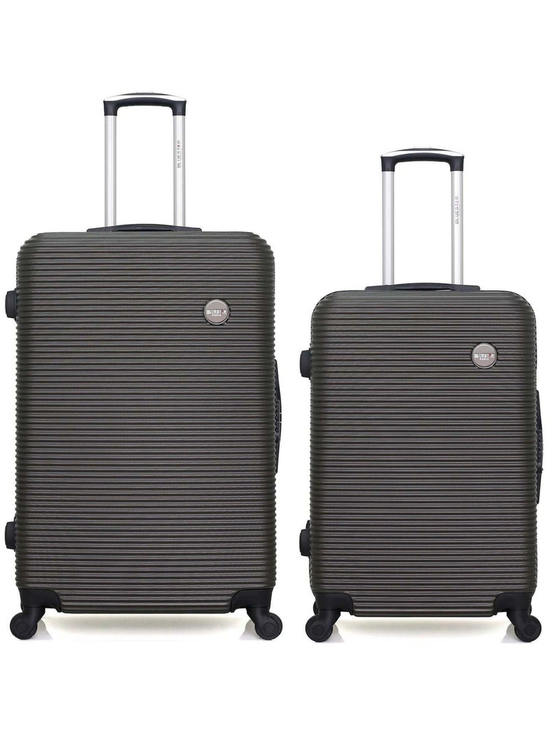 BLUESTAR - Lot de 2 Valise grand format et valise weekend LONDON - Gris foncé - Kiabi