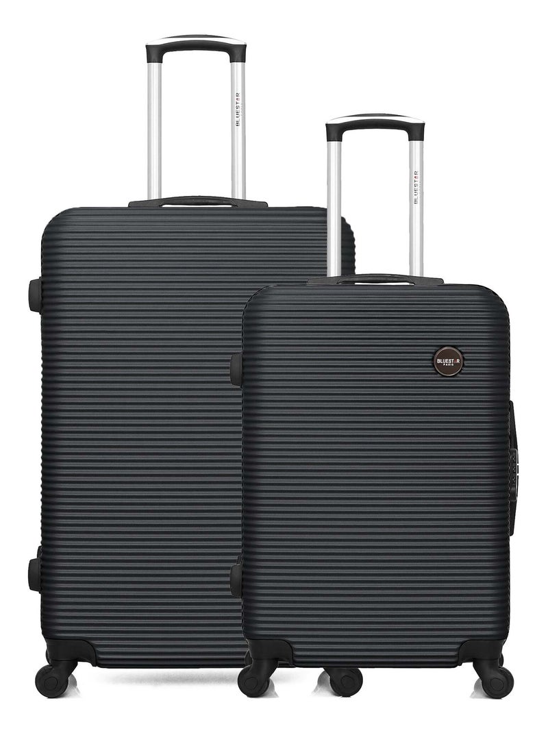 BLUESTAR - Lot de 2 Valise grand format et valise weekend LONDON - Noir - Kiabi