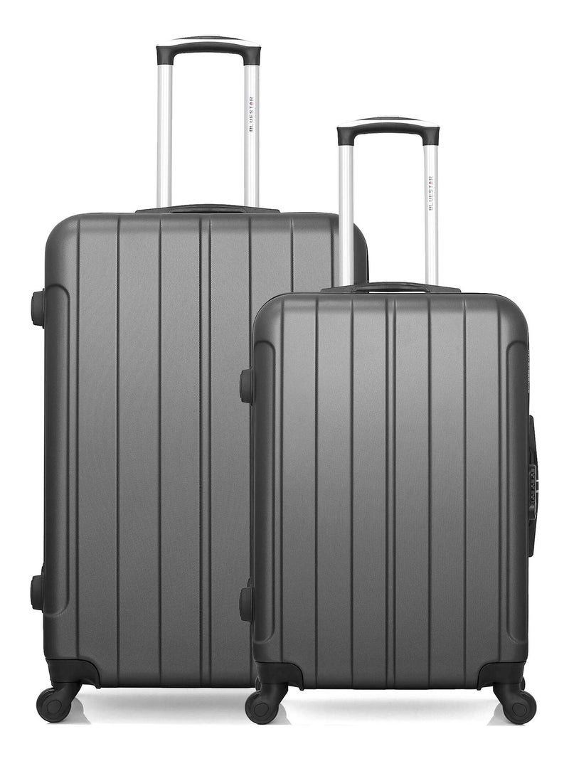 BLUESTAR - Lot de 2 Valise grand format et valise weekend NAPOLI - Gris foncé - Kiabi