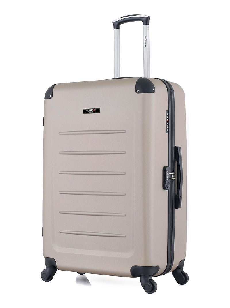 BLUESTAR - Lot de 2 Valise grand format et valise weekend OPERA Beige - Kiabi