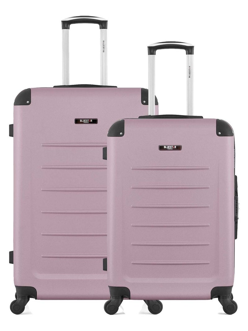 BLUESTAR - Lot de 2 Valise grand format et valise weekend OPERA Rose clair - Kiabi