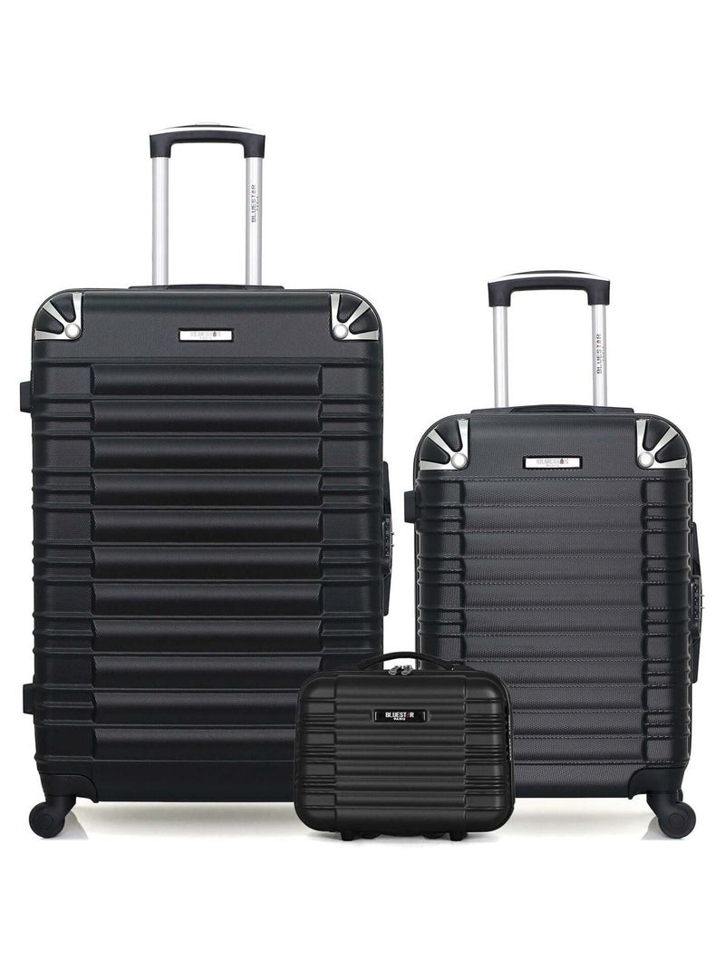 BLUESTAR - LOT DE 3 - Valises grand format, cabine et vanity LIMA Noir - Kiabi