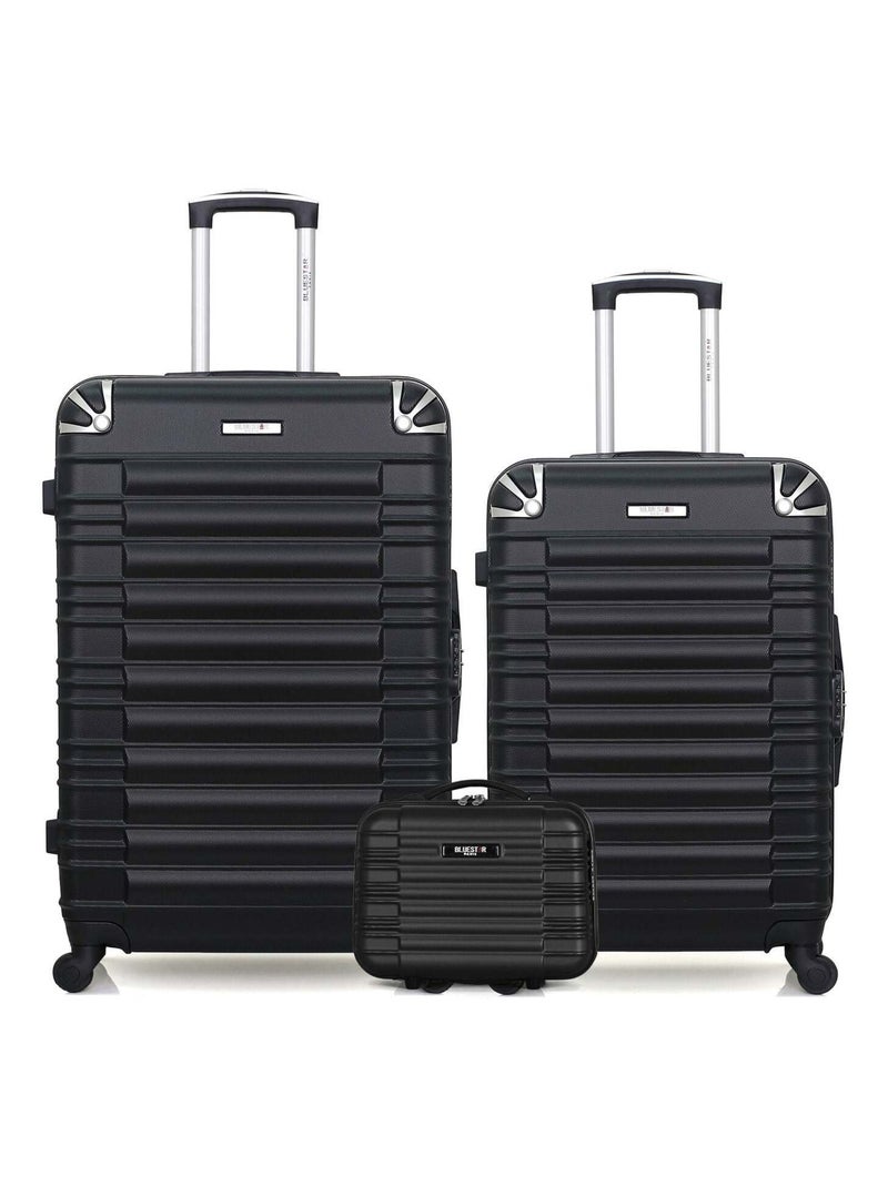 BLUESTAR - LOT DE 3 - Valises grand format, weekend et vanity LIMA Noir - Kiabi