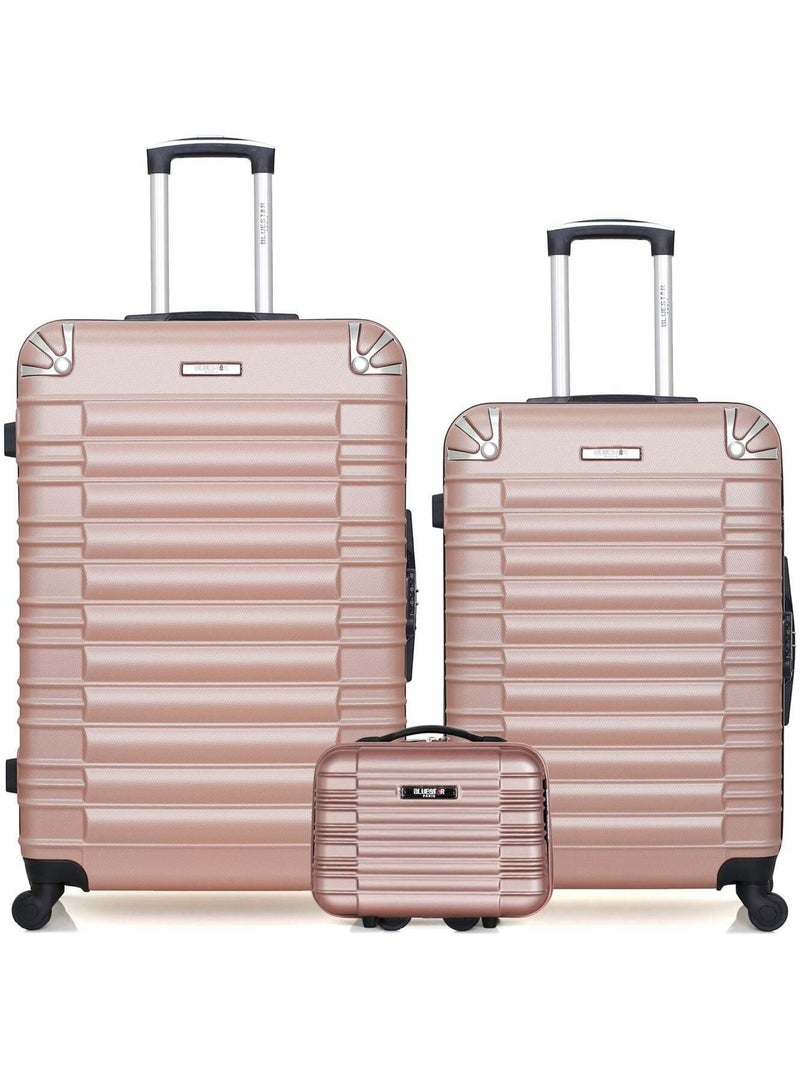 BLUESTAR - LOT DE 3 - Valises grand format, weekend et vanity LIMA Rose clair - Kiabi