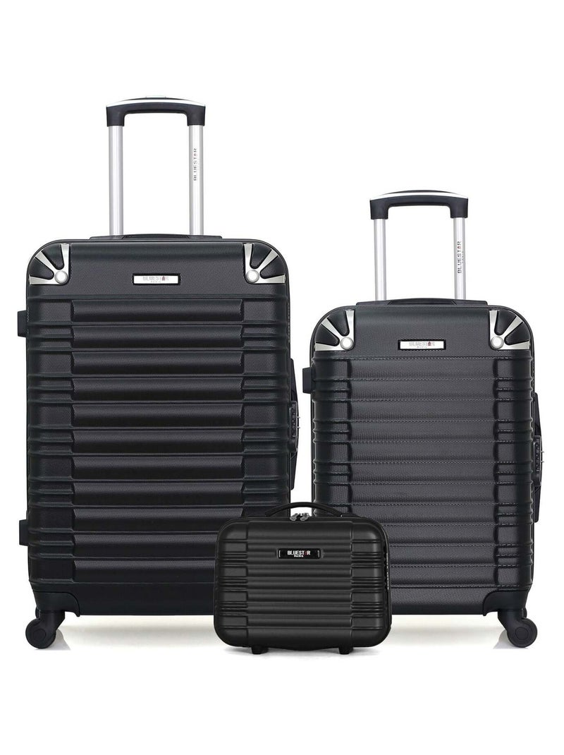 BLUESTAR - LOT DE 3 - Valises weekend, cabine et vanity LIMA Noir - Kiabi