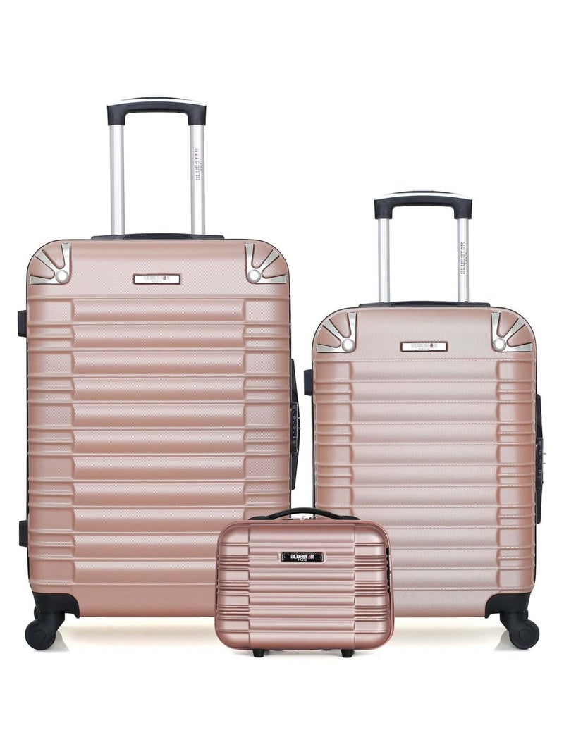 BLUESTAR - LOT DE 3 - Valises weekend, cabine et vanity LIMA Rose clair - Kiabi