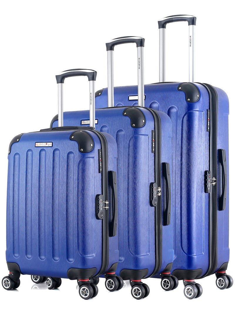 BLUESTAR - SET DE 3 ABS TUNIS B 4 ROUES Bleu Bleu marine - Kiabi