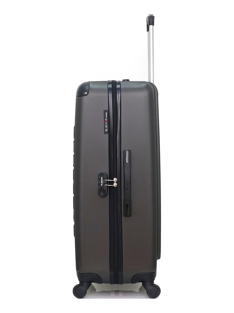 BLUESTAR - Set de 3 Valises BUCAREST 75 cm 4 Roues Gris foncé - Kiabi