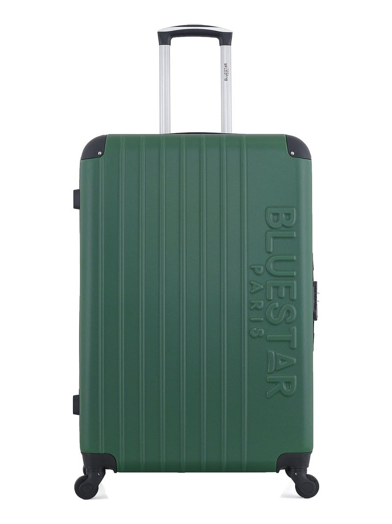 BLUESTAR - Set de 3 Valises BUCAREST 75 cm 4 Roues Vert foncé - Kiabi