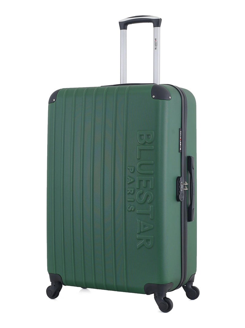 BLUESTAR - Set de 3 Valises BUCAREST 75 cm 4 Roues Vert foncé - Kiabi