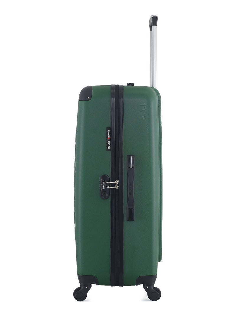 BLUESTAR - Set de 3 Valises BUCAREST 75 cm 4 Roues Vert foncé - Kiabi