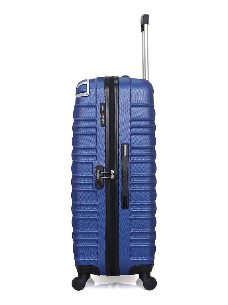 BLUESTAR - Set de 3 Valises LIMA 75 cm 4 Roues Bleu Bleu marine - Kiabi
