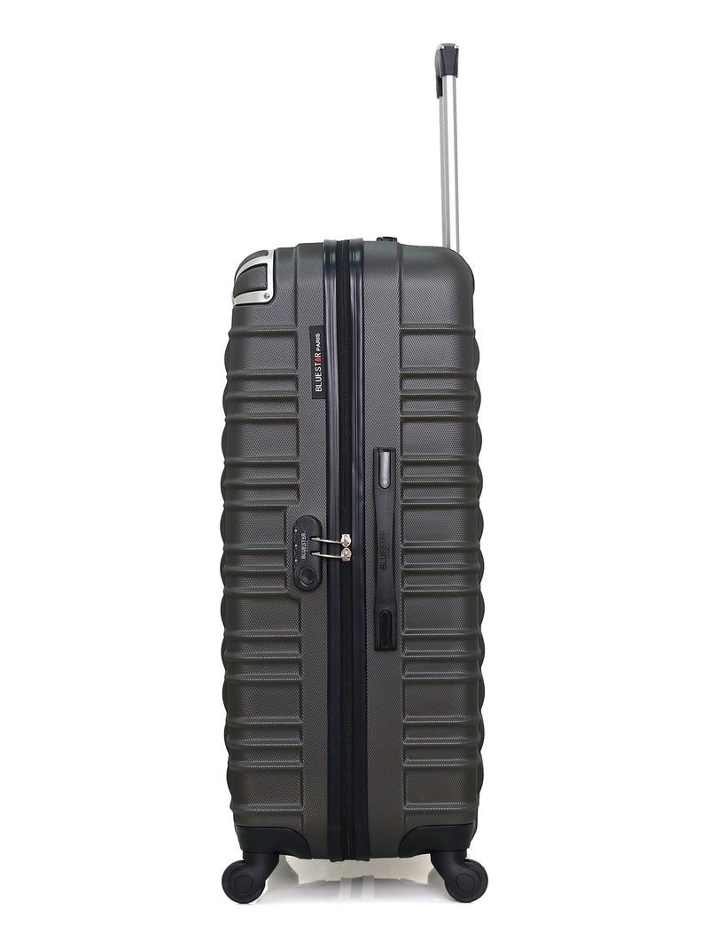 BLUESTAR - Set de 3 Valises LIMA 75 cm 4 Roues Gris foncé - Kiabi