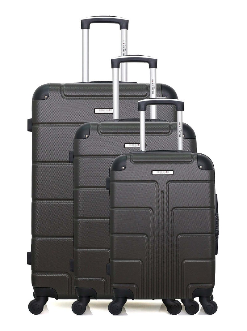 BLUESTAR - Set de 3 Valises OTTAWA 75 cm 4 Roues Gris foncé - Kiabi