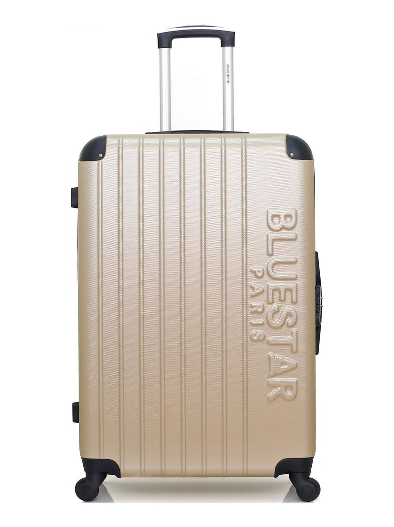 BLUESTAR - Set de 4 Valises BUCAREST-M 75 cm 4 Roues Beige - Kiabi