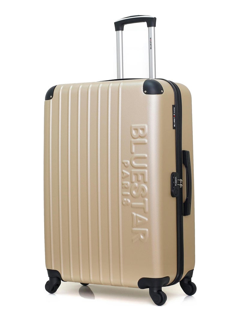 BLUESTAR - Set de 4 Valises BUCAREST-M 75 cm 4 Roues Beige - Kiabi