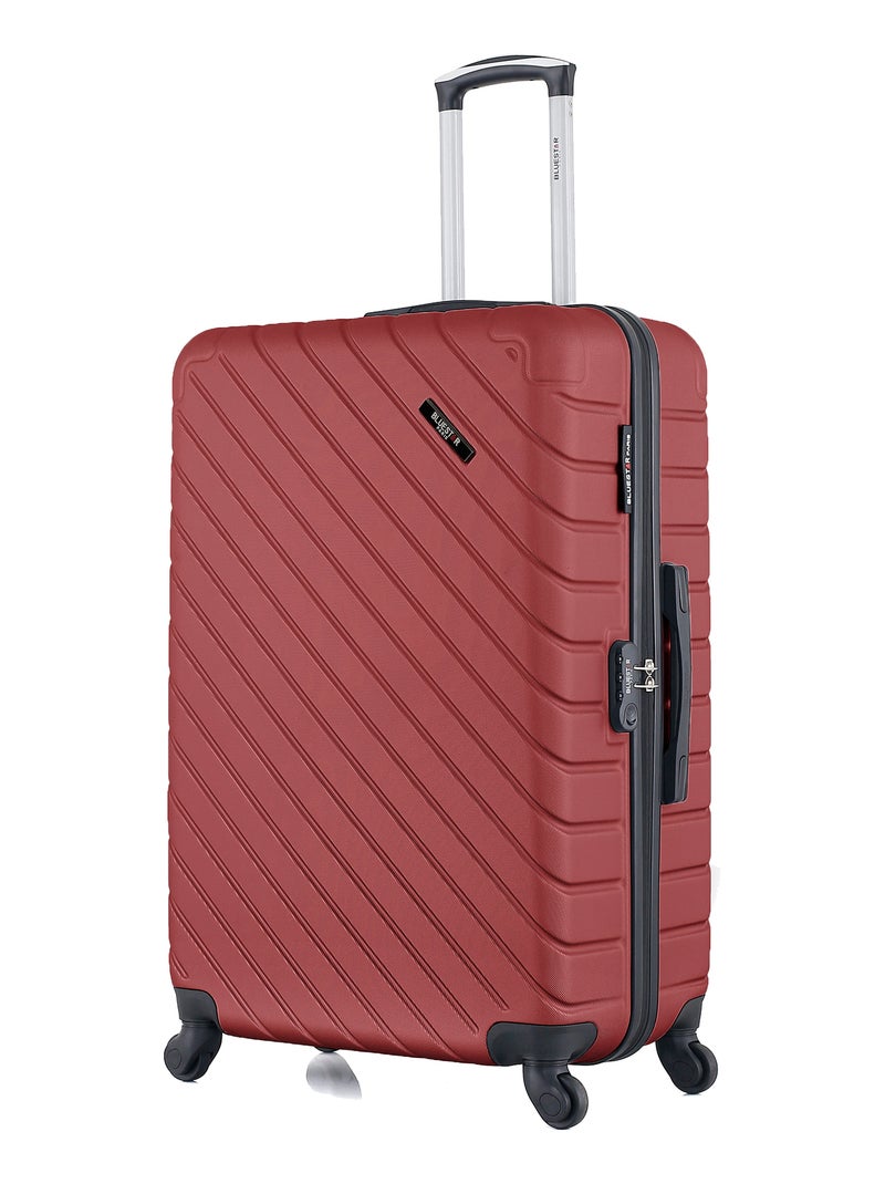 BLUESTAR - Set de 4 Valises CITE-M 75 cm 4 Roues Bordeaux - Kiabi