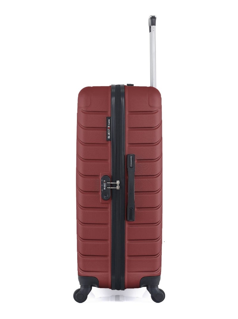 BLUESTAR - Set de 4 Valises CITE-M 75 cm 4 Roues Bordeaux - Kiabi