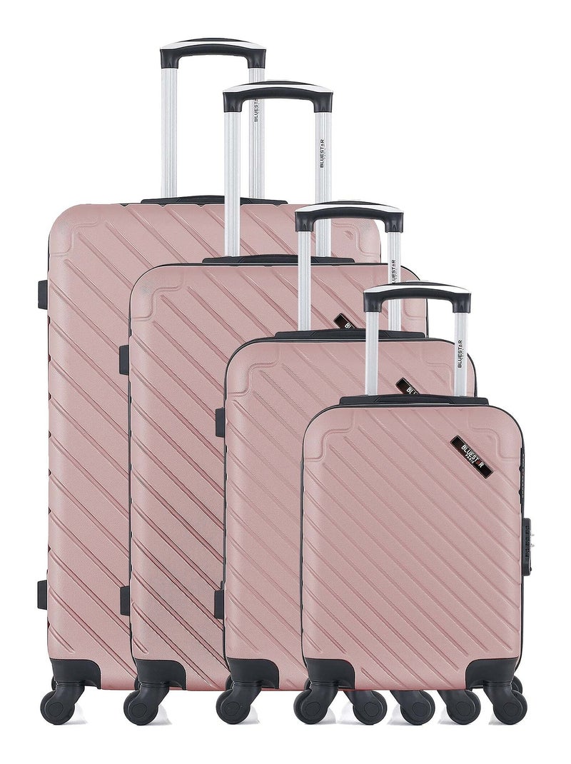 BLUESTAR - Set de 4 Valises CITE-M 75 cm 4 Roues Rose clair - Kiabi