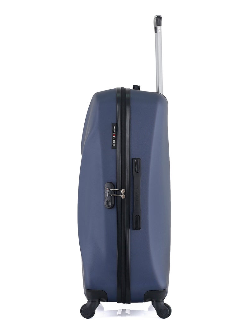 BLUESTAR - Set de 4 Valises GARIBALDI-M 75 cm 4 Roues Bleu Bleu marine - Kiabi