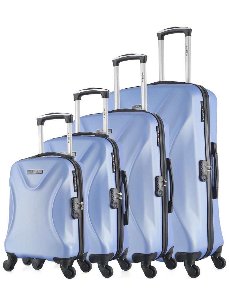 BLUESTAR - Set de 4 Valises GARIBALDI-M 75 cm 4 Roues Bleu - Kiabi