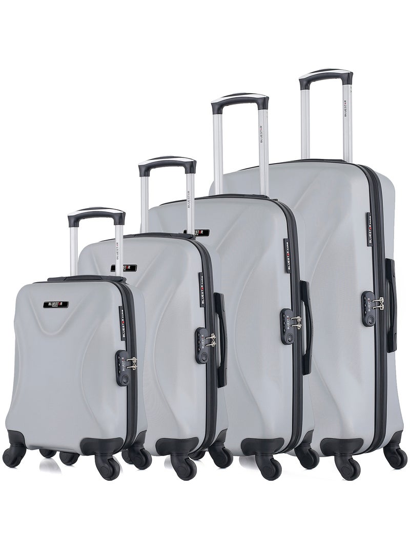BLUESTAR - Set de 4 Valises GARIBALDI-M 75 cm 4 Roues Gris - Kiabi