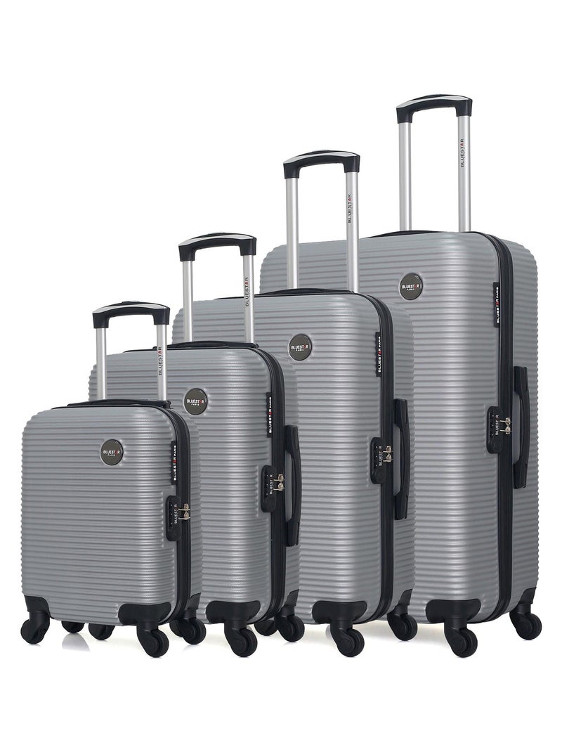 BLUESTAR - Set de 4 Valises LONDON-M 75 cm 4 Roues Gris - Kiabi