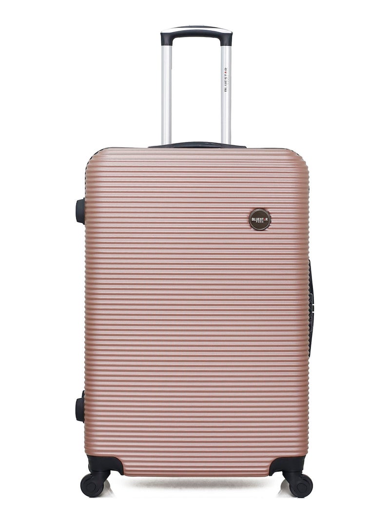 BLUESTAR - Set de 4 Valises LONDON-M 75 cm 4 Roues Rose Métal - Kiabi