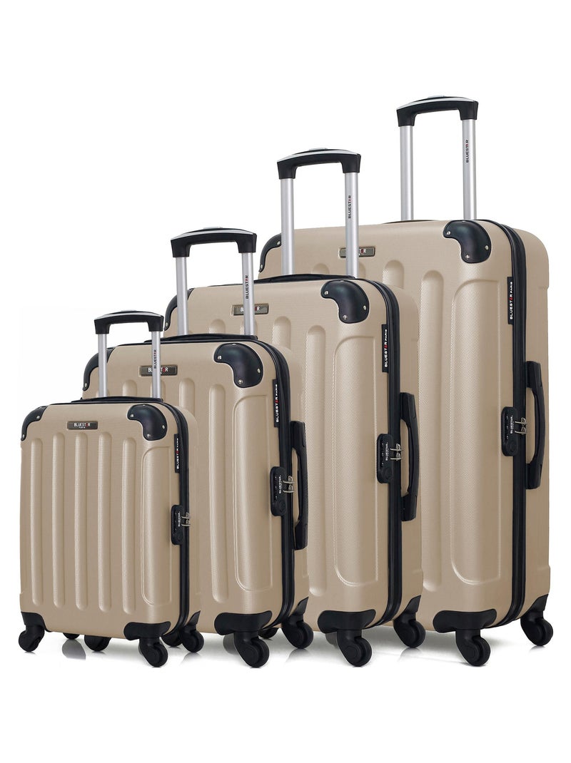 BLUESTAR - Set de 4 Valises MADRID-M 75 cm 4 Roues Beige - Kiabi