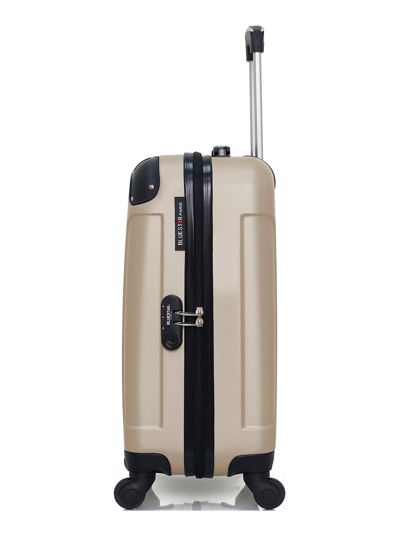 BLUESTAR - Set de 4 Valises MADRID-M 75 cm 4 Roues Beige - Kiabi