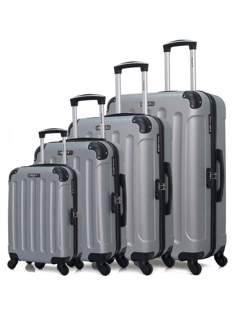 BLUESTAR - Set de 4 Valises MADRID-M 75 cm 4 Roues Gris - Kiabi