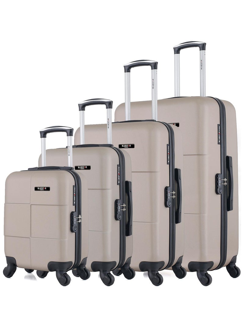 BLUESTAR - Set de 4 Valises MIAMI-M 75 cm 4 Roues Beige - Kiabi