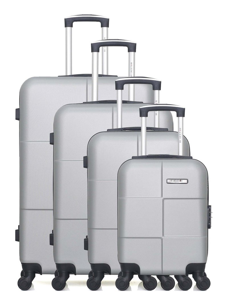 BLUESTAR - Set de 4 Valises MIAMI-M 75 cm 4 Roues Gris - Kiabi