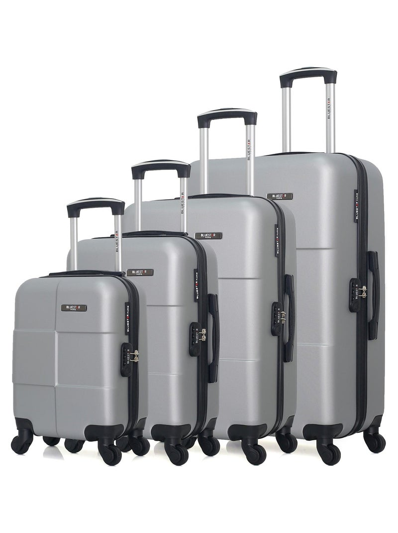 BLUESTAR - Set de 4 Valises MIAMI-M 75 cm 4 Roues Gris - Kiabi