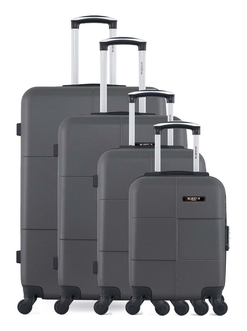 BLUESTAR - Set de 4 Valises MIAMI-M 75 cm 4 Roues Gris foncé - Kiabi