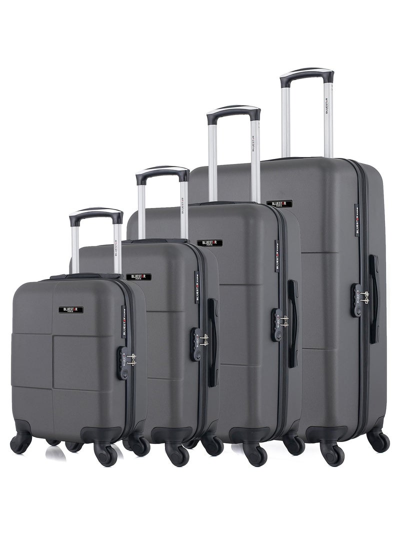 BLUESTAR - Set de 4 Valises MIAMI-M 75 cm 4 Roues Gris foncé - Kiabi