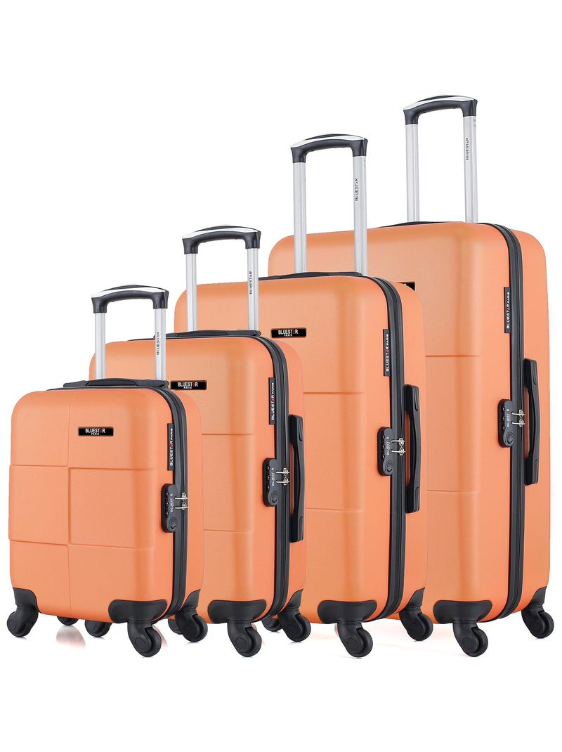 BLUESTAR - Set de 4 Valises MIAMI-M 75 cm 4 Roues Orange - Kiabi