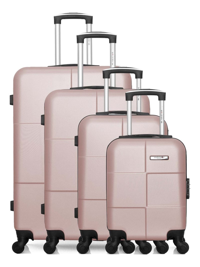 BLUESTAR - Set de 4 Valises MIAMI-M 75 cm 4 Roues Rose clair - Kiabi