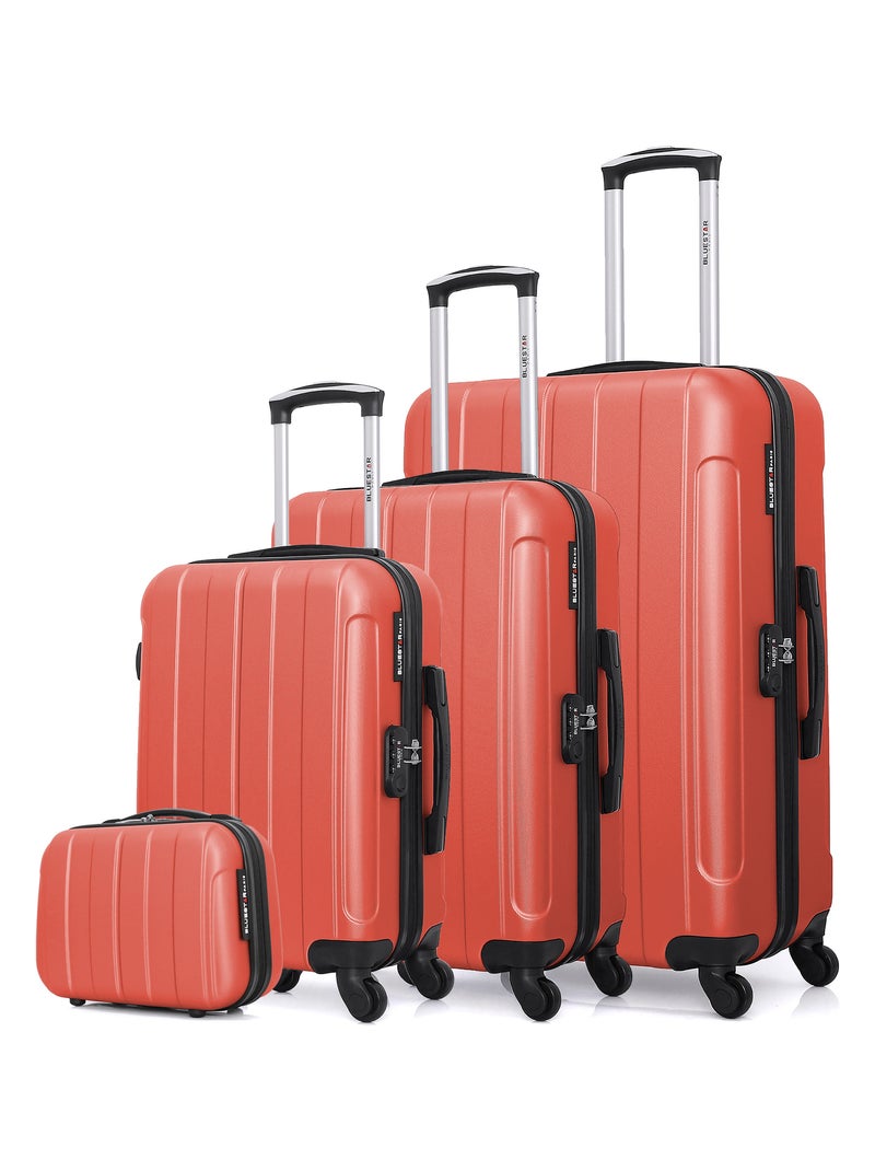 BLUESTAR - Set de 4 Valises NAPOLI-C 75 cm 4 Roues Corail - Kiabi