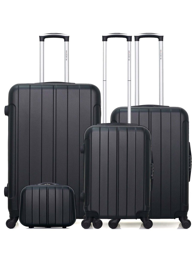 BLUESTAR - Set de 4 Valises NAPOLI-C 75 cm 4 Roues Noir - Kiabi