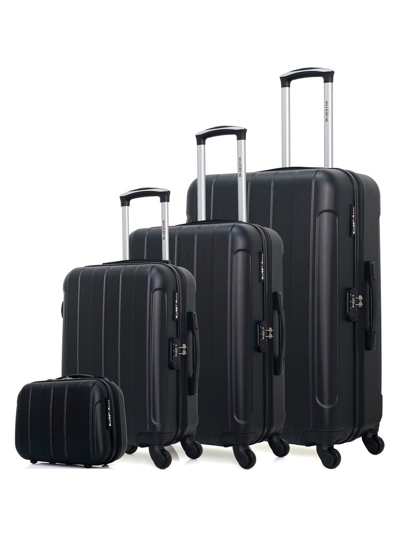 BLUESTAR - Set de 4 Valises NAPOLI-C 75 cm 4 Roues Noir - Kiabi