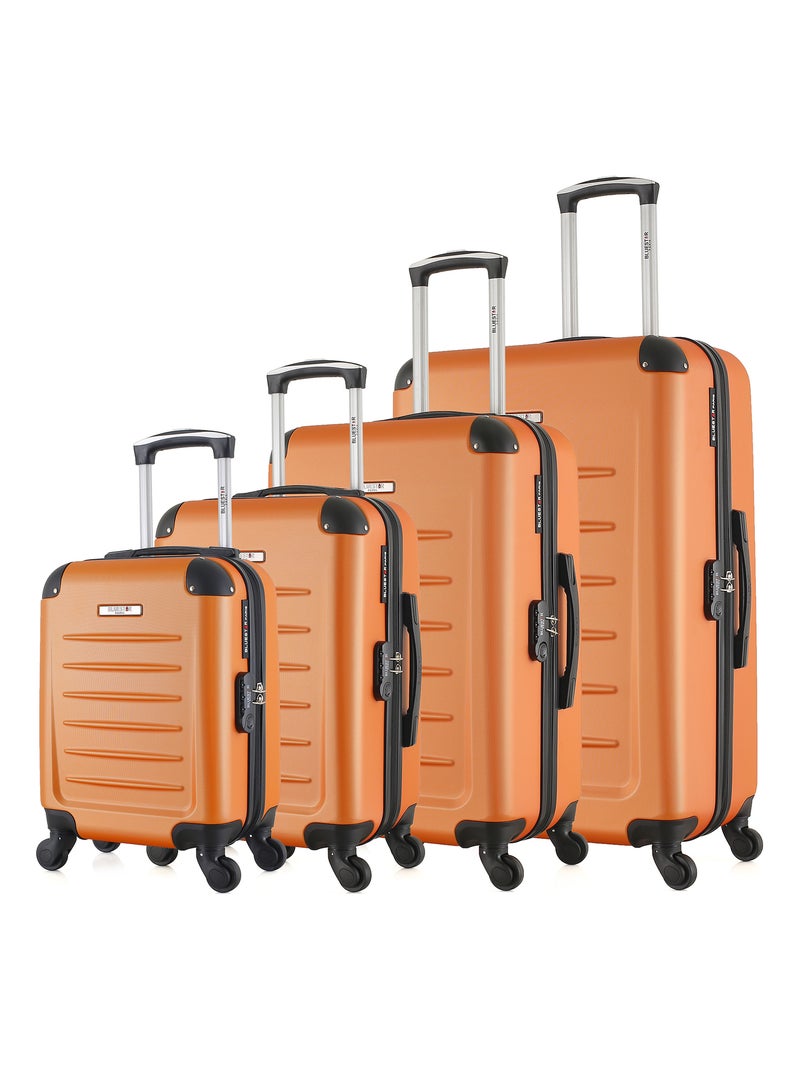 BLUESTAR - Set de 4 Valises OPERA-M 75 cm 4 Roues Orange - Kiabi