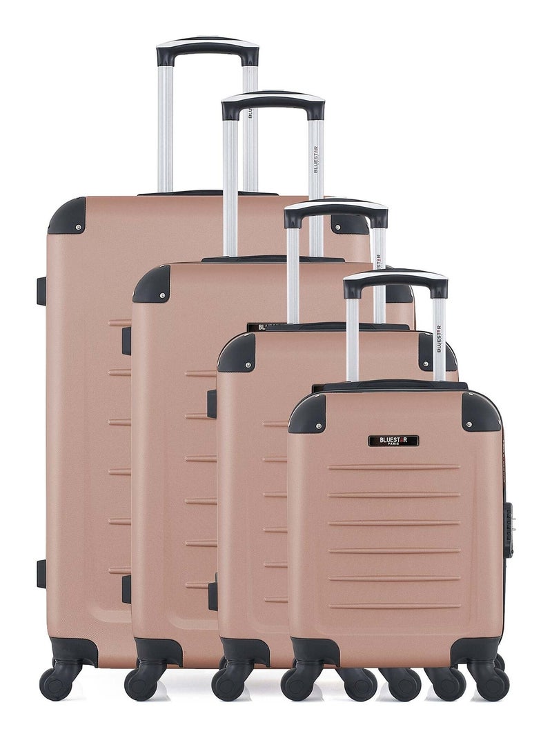 BLUESTAR - Set de 4 Valises OPERA-M 75 cm 4 Roues Rose clair - Kiabi