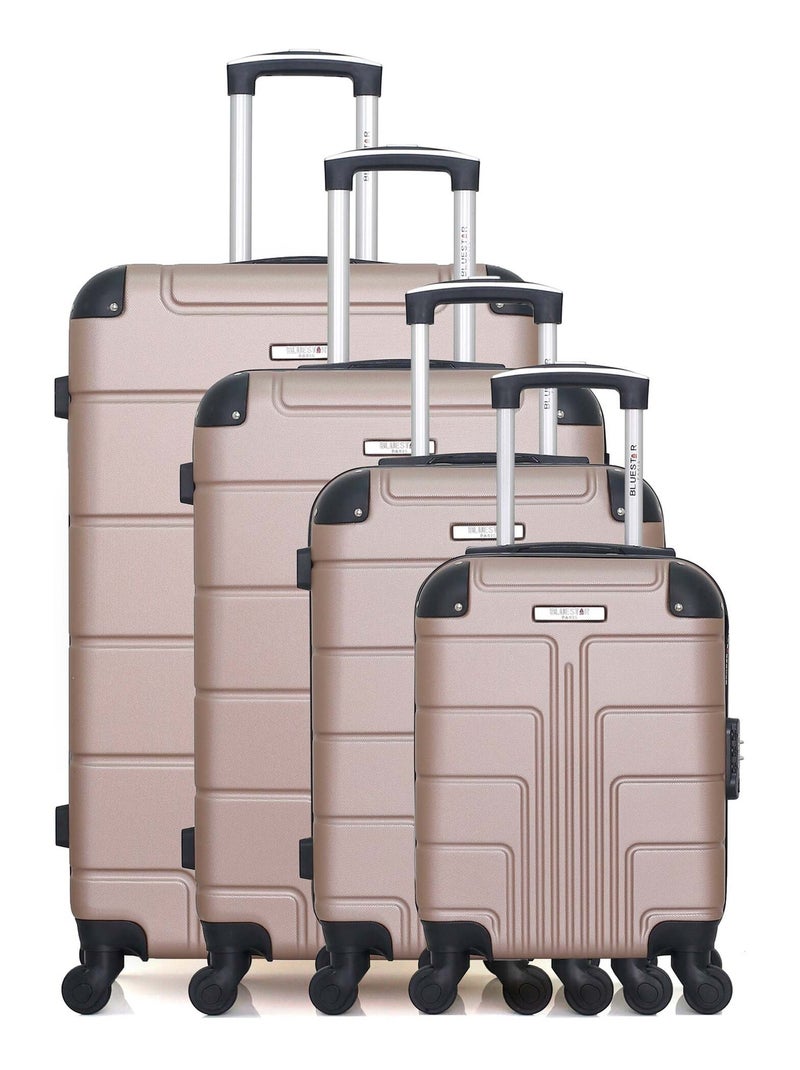 BLUESTAR - Set de 4 Valises OTTAWA-M 75 cm 4 Roues Rose clair - Kiabi