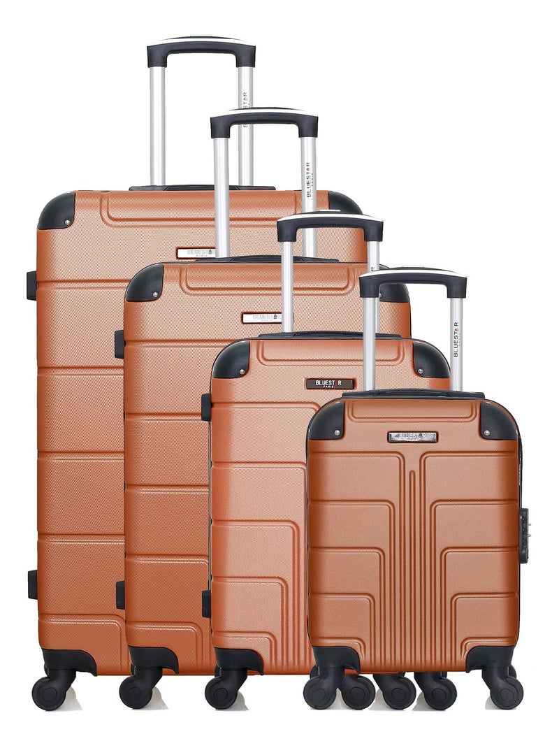 BLUESTAR - Set de 4 Valises OTTAWA-M 75 cm 4 Roues Terracotta - Kiabi